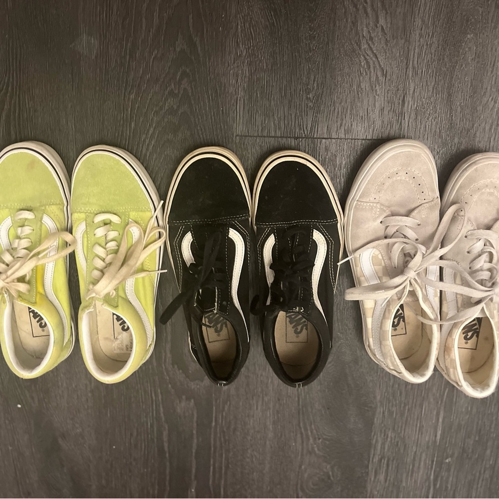 Vans Sneakers Collection - Lime, Black, Off-White